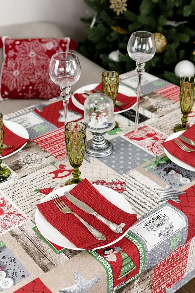 Серветка Прованс Merry Christmas 45х35 см червона (31379) - фото 5