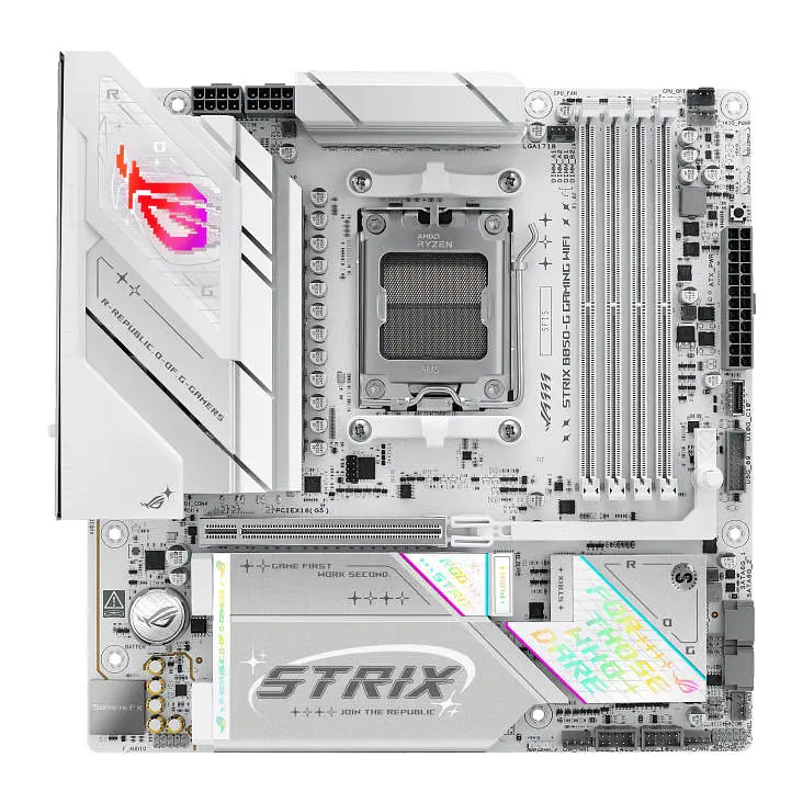 Материнcька плата ROG STRIX B850-G GAMING WIFI sAM5 B850 4xDDR5 M.2 HDMI DP WiFi BT mATX білий Asus teh0019083 - фото 2