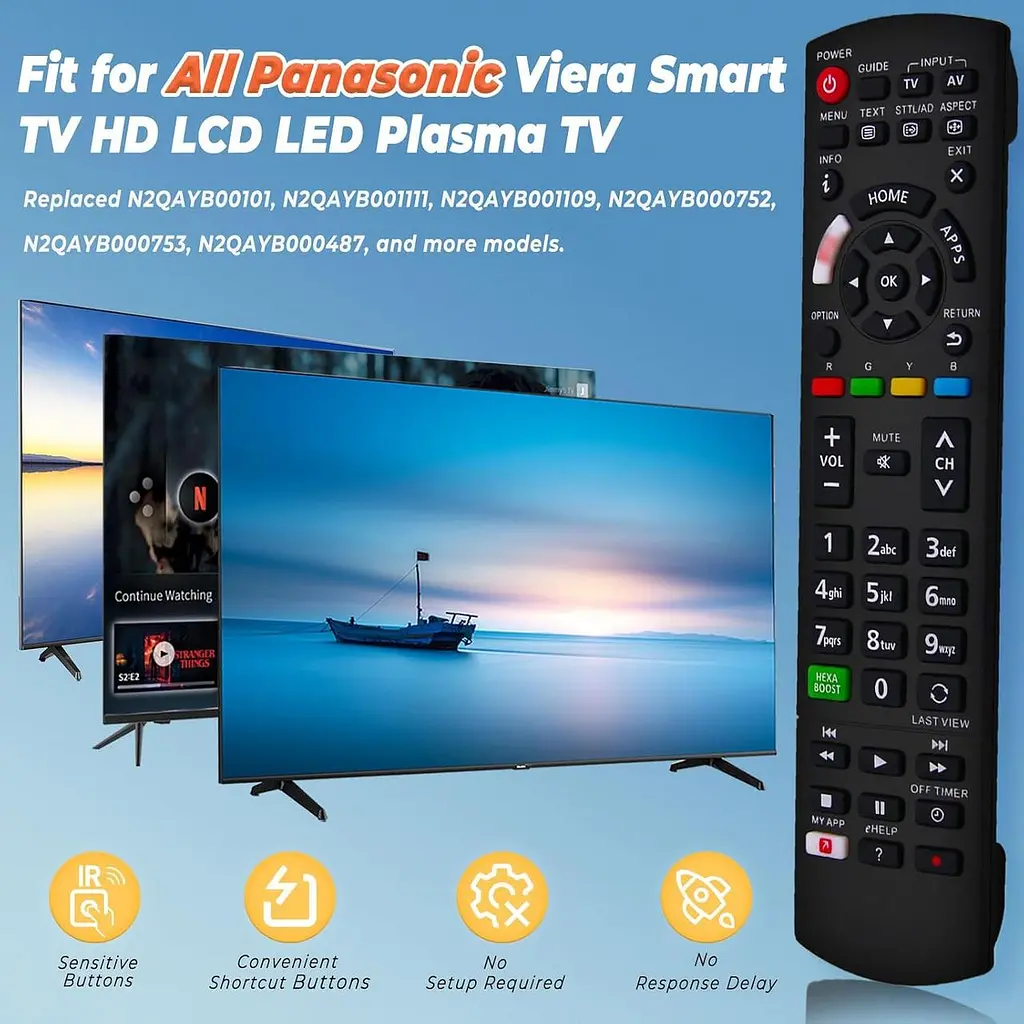 Універсальний пульт керування Panasonic для HD LED LCD Plasma та Smart TV телевізорів - фото 3