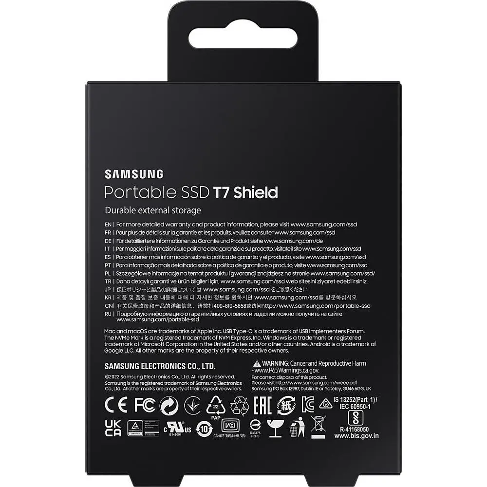 SSD накопичувач Samsung T7 Shield 2TB Blue (MU-PE2T0R) - фото 10