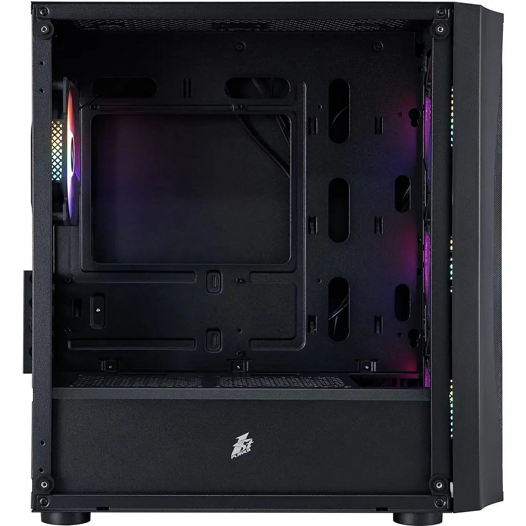 Корпус 1stPlayer X3-M-BK-4F1 Black [149379] - фото 5