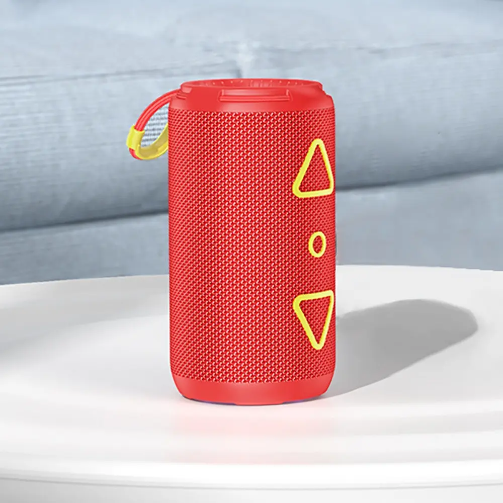 Портативна bluetooth колонка Borofone BR37 TWS з LED підсвічуванням червоний - фото 3