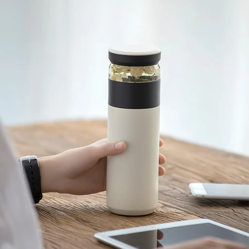 Заварювальний термос Xiaomi Fun Home Insulation Tea Cup 520ml White - фото 6