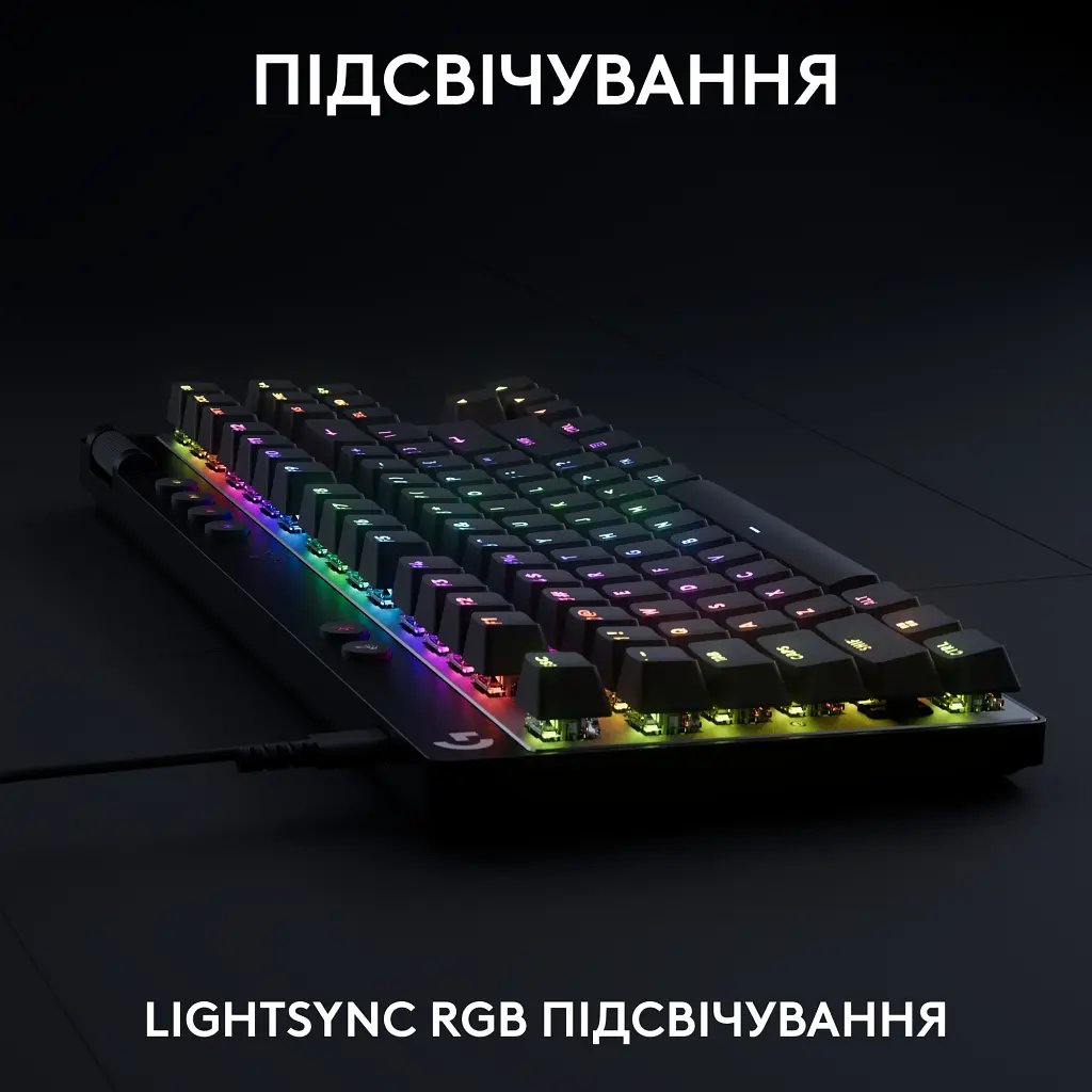 Клавіатура Logitech G PRO X TKL Rapid Linear USB UA Black (920-013233) - фото 10