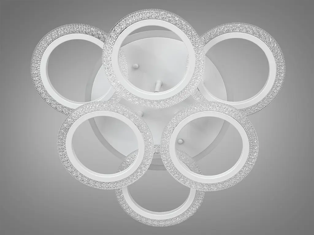 Стельова LED-люстра з димером та кольоровим підсвічуванням Diasha 2408/3+3WH LED 3color dimmer - фото 3