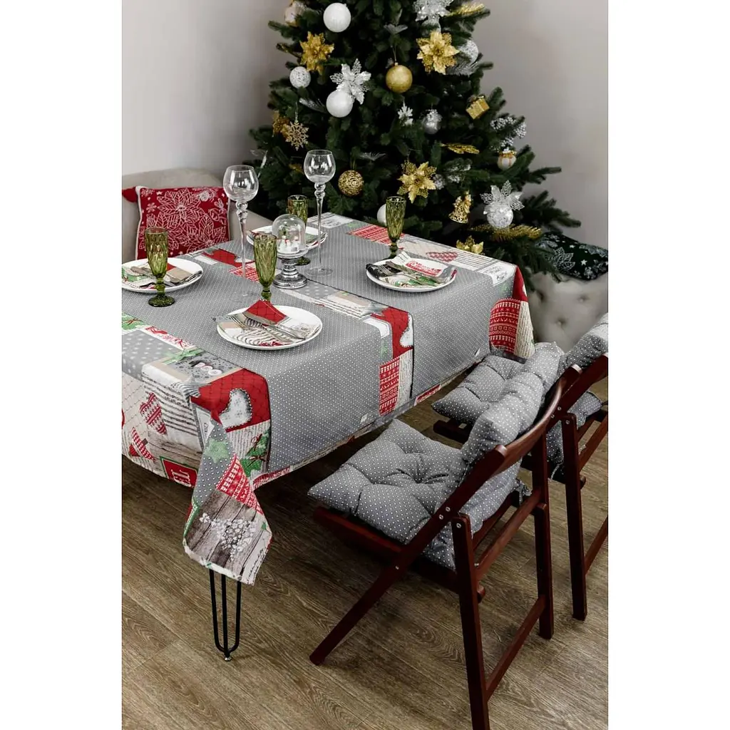 Раннер Прованс Merry Christmas гобеленовый 140x40 см серый (31480) - фото 3