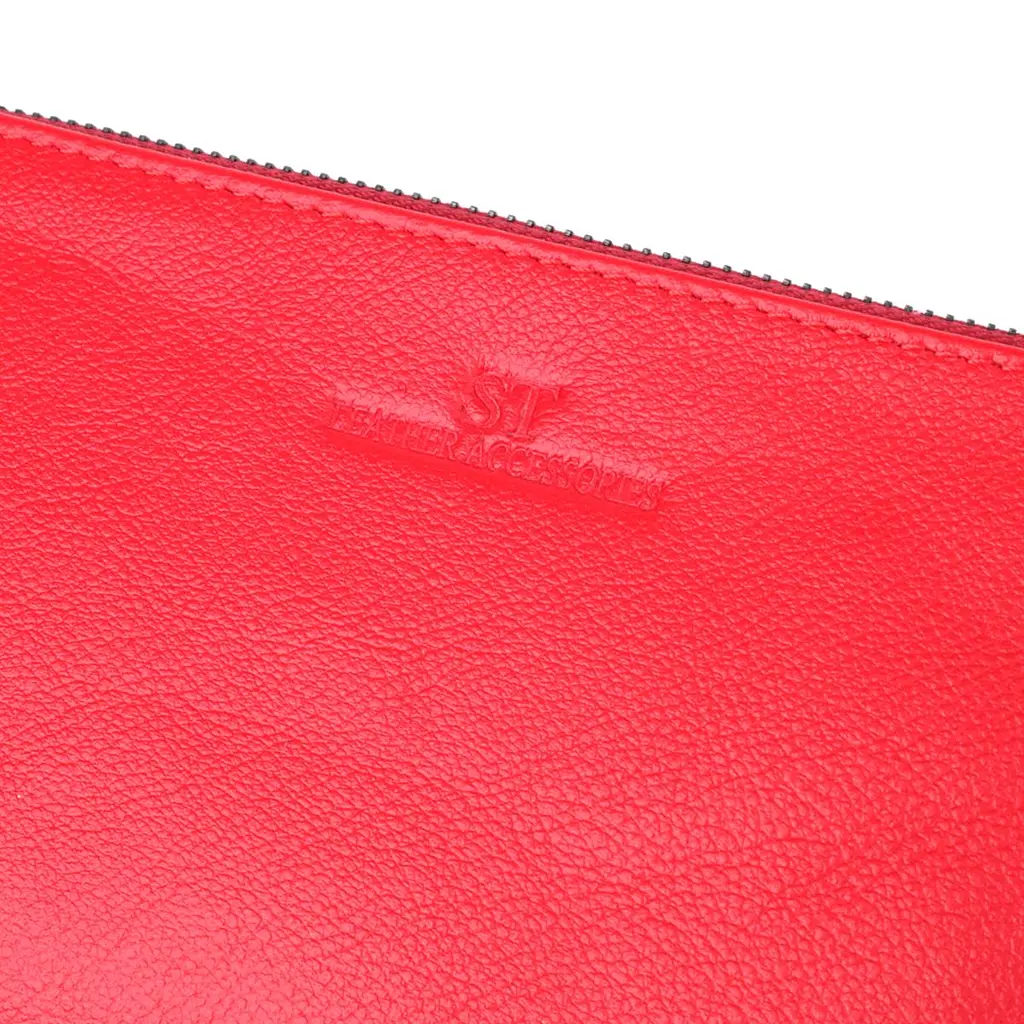 Шкіряний жіночий гаманець на три відділення ST Leather 23109 червоний - фото 5