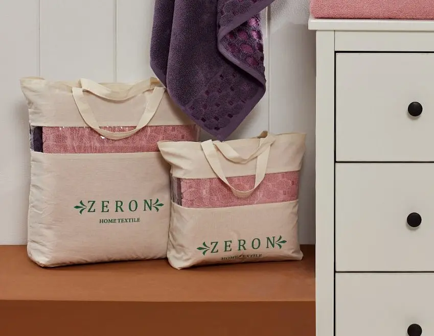 Набір махрових турецьких рушників Zeron 50х90 3 штуки + 70х140 3 штуки Microcotton Puanli Desen - фото 6