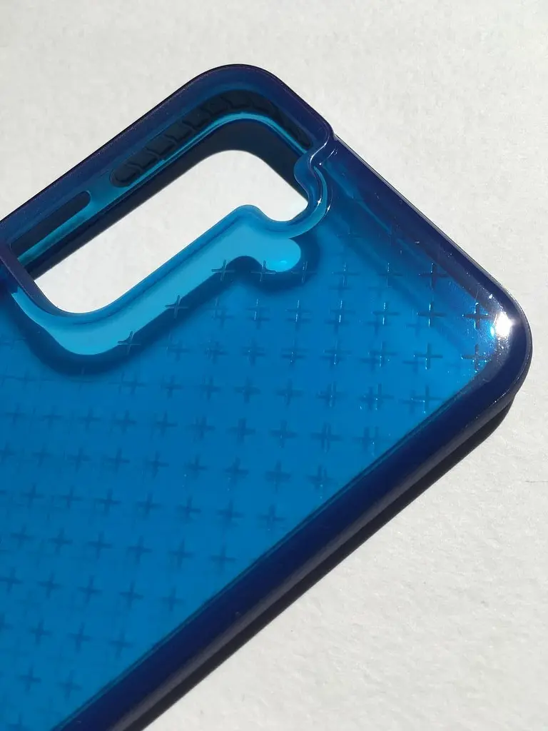 Оригінальний протиударний чохол Tech21 Evo Check для Samsung Galaxy S22 (6.1") Blue (T21-9408) - фото 4