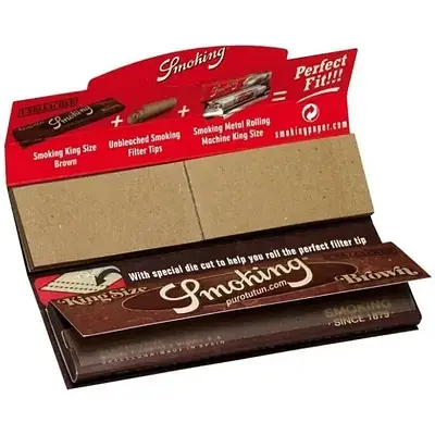 Папір Smoking Brown KS Slim + Фільтри Tips - фото 2