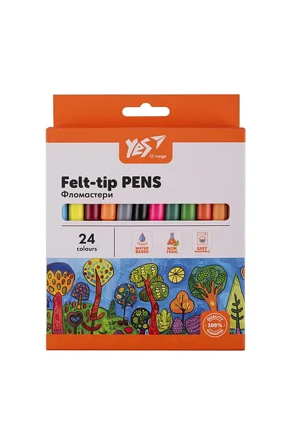 Фломастери "Yes" 24кольор. "O`range Line" №650558