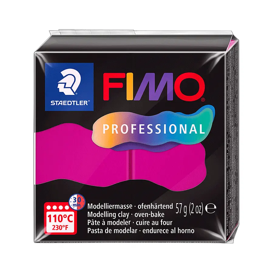 Полімерна глина Fimo Professional, 57 г., Маджента, (8040-210)