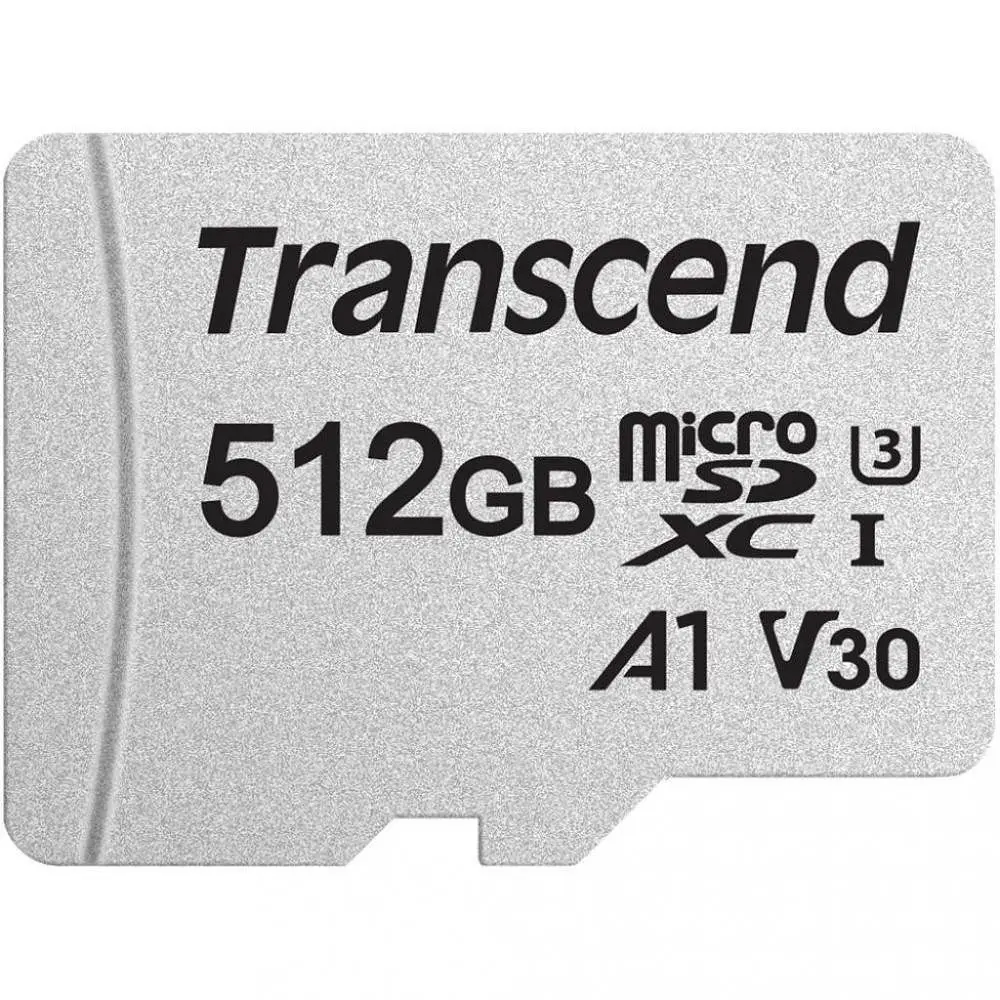 Карта пам'яті Transcend microSDXC 300S 512GB UHS-I (U3) + adapter SD (TS512GUSD300S-A) [71415] - фото 2