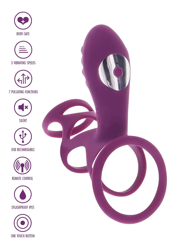 Насадка на пеніс Toy Joy Happiness Halo Halo C-Ring Sleeve 6.2 см фіолетовий - фото 4