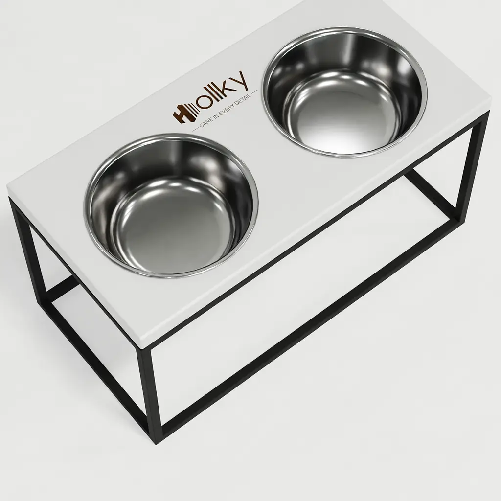 Hollky Base L — миски на підставці для середніх і великих собак (2 × 0,95 л, висота 20 см) - фото 4