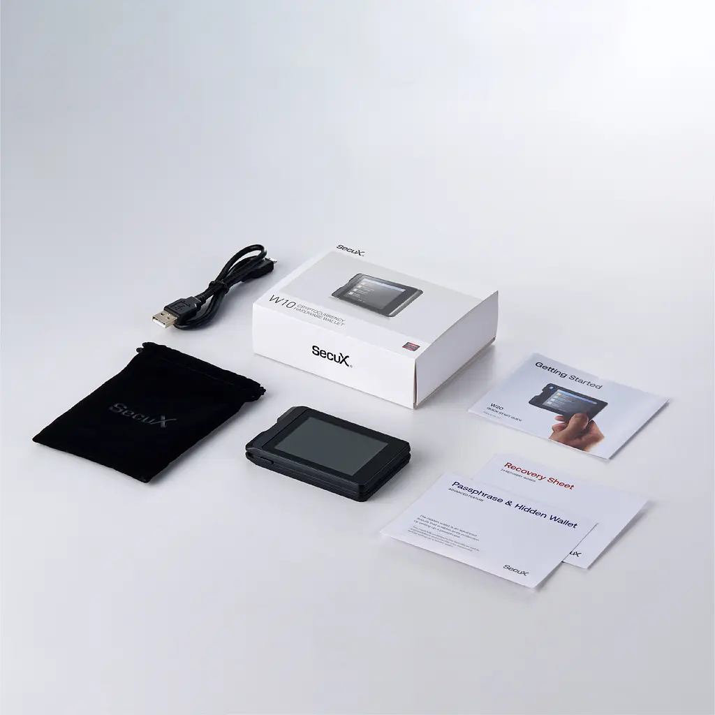 Аппаратный криптокошелек SecuX W10 с сенсорным экраном Черный - фото 11
