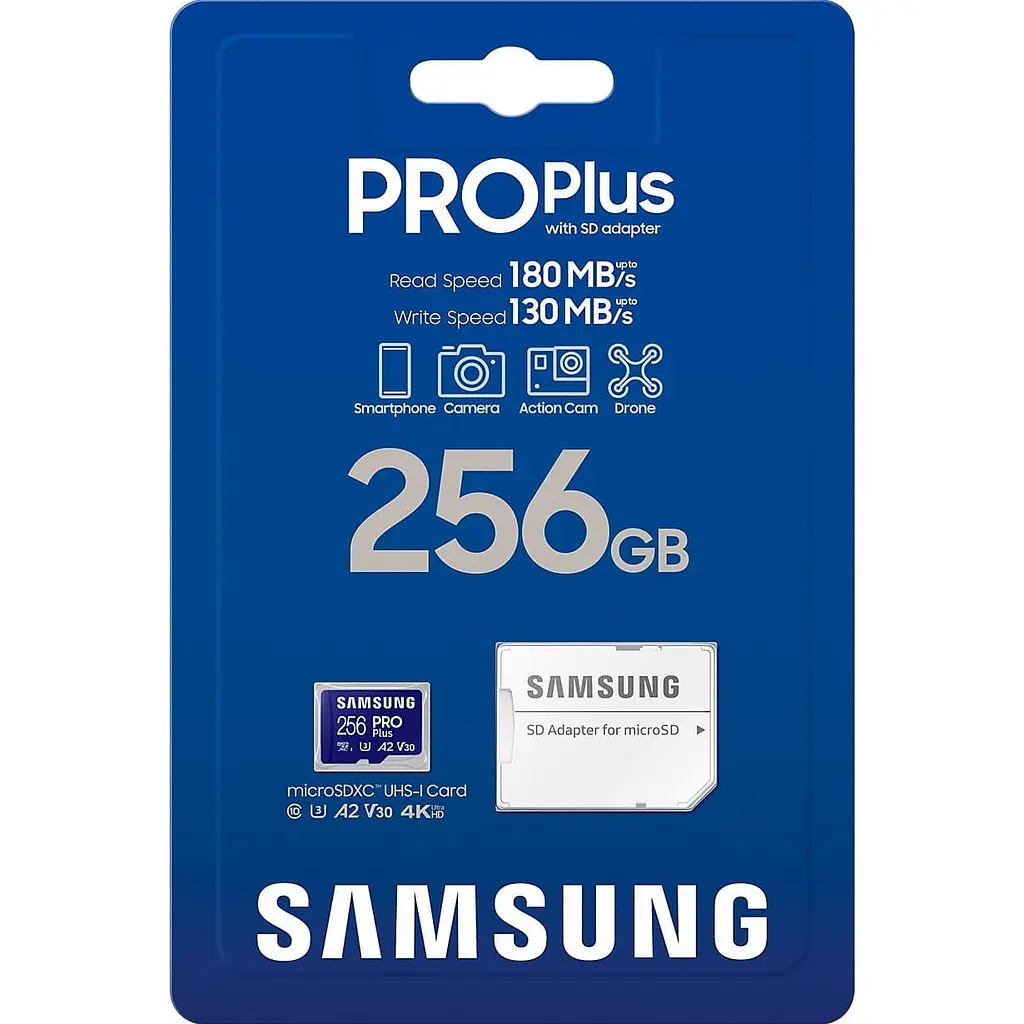 Карта пам'яті Samsung microSDXC 256GB C10 UHS-I R130MB/s PRO Plus - фото 3