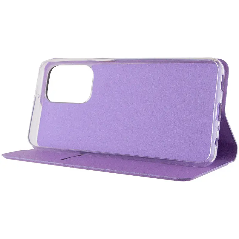 Шкіряний чохол-книжка GETMAN Elegant (PU) для Motorola Moto G32 Бузковий - фото 4