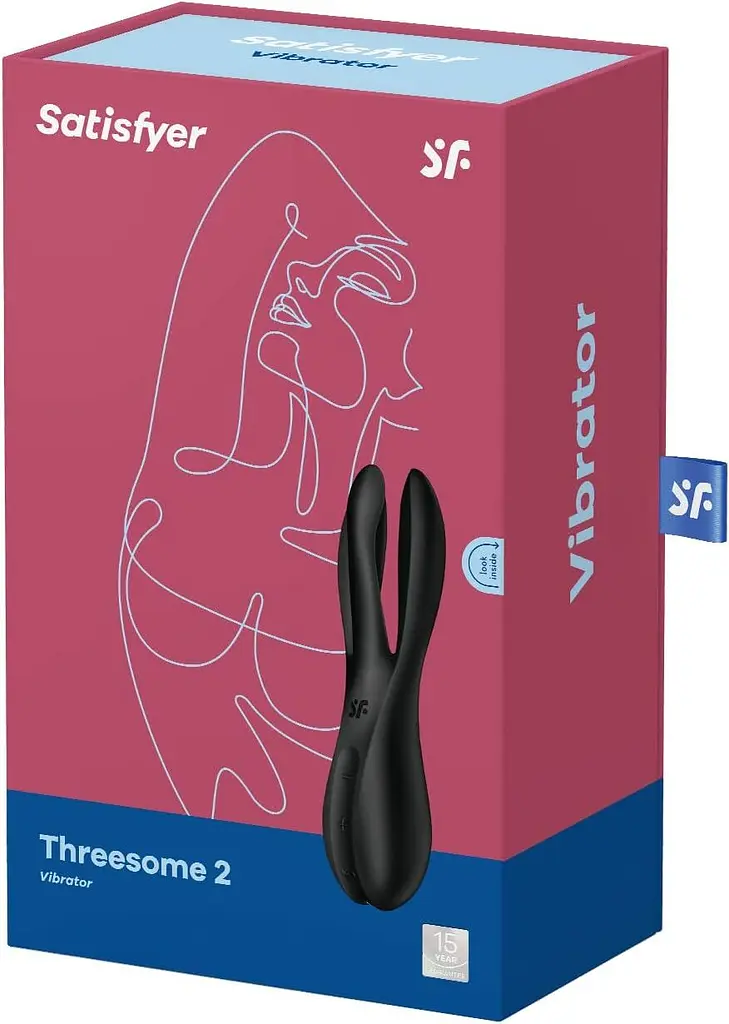 Кліторальний вібратор Satisfyer Threesome 2 Black, 3 гнучкі пальчики, 3 мотори - фото 7
