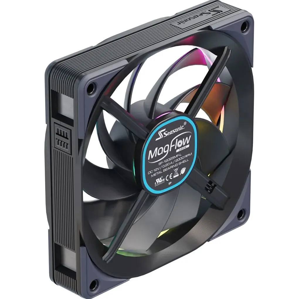 Комплект корпусних вентиляторів SeaSonic MagFlow 120 ARGB (MAGFLOW-ARGB-3) [167889] - фото 6