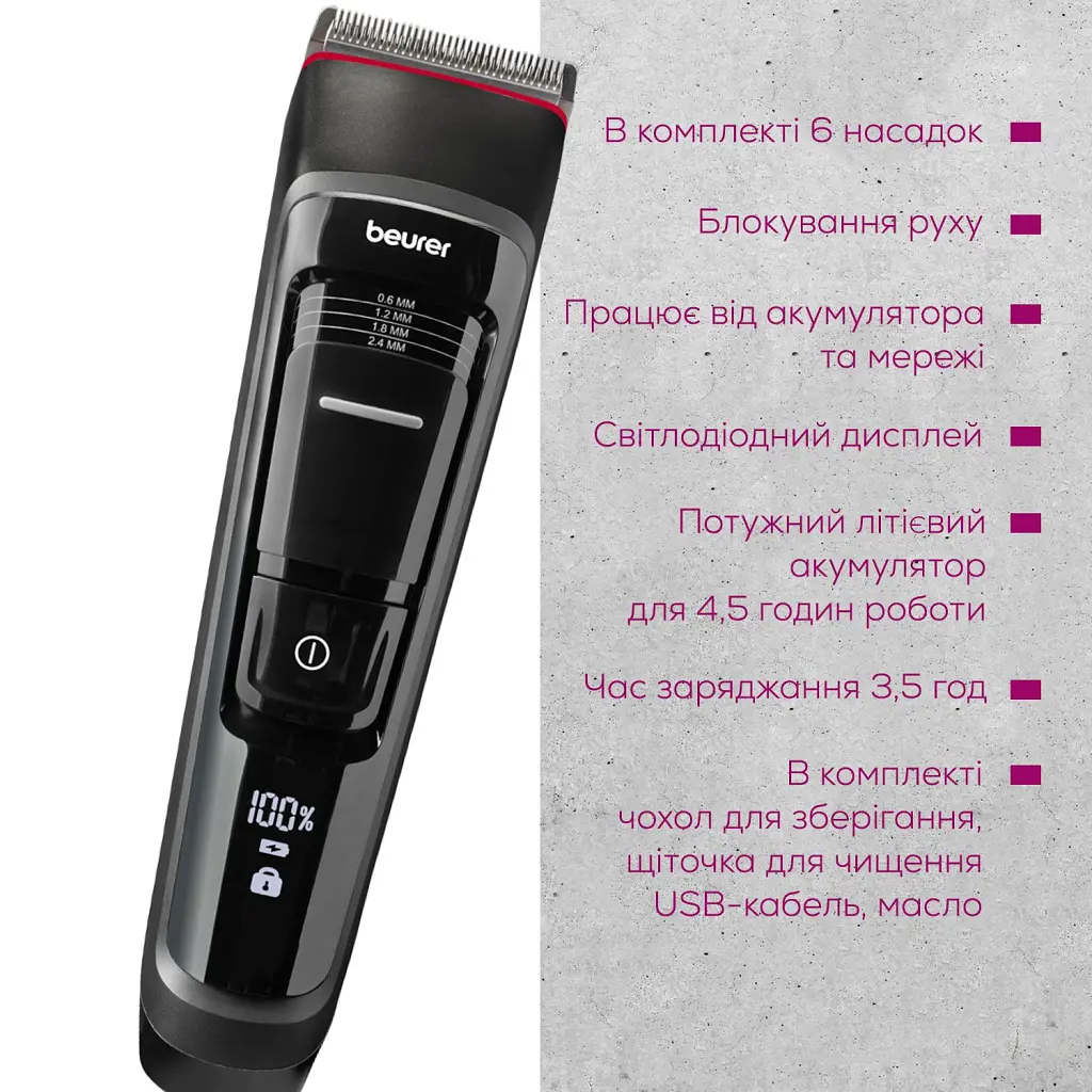 Машинка для стрижки Beurer MN5X - фото 7