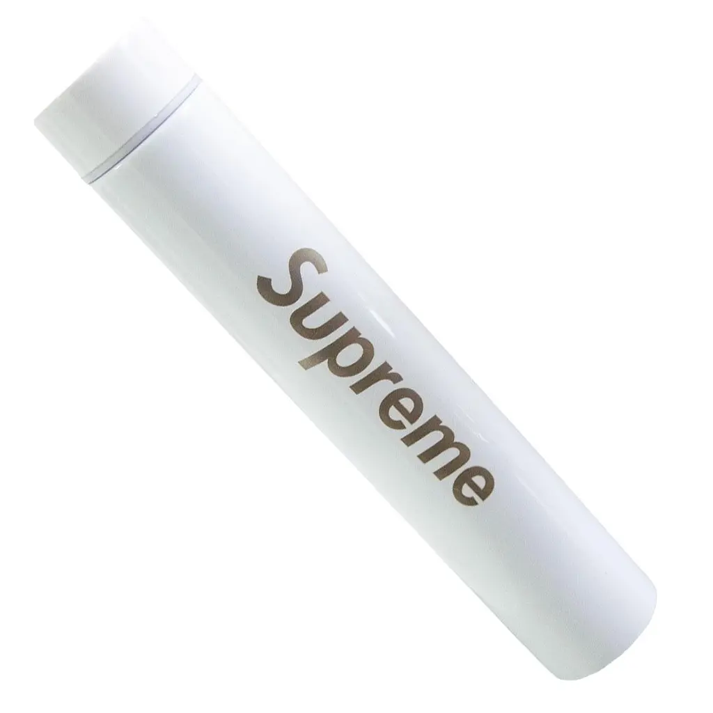 Білий термос для чаю та кави металевий термопляшка термочашка SUPREME SLIM H2O 250ml - фото 3