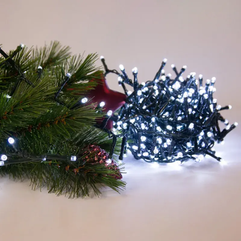 Гірлянда Chomik 200 LED 10 м, холодний білий, ефект блиску, IP44, від мережі (5900779879485) - фото 2