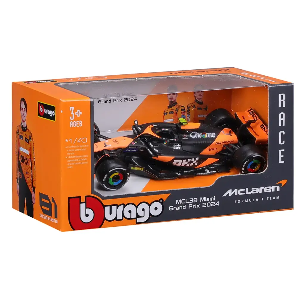 Масштабна модель автомобіля Bburago Автомодель - McLaren F1 MCL38 (2024), 1:43 (18-38214) - фото 3