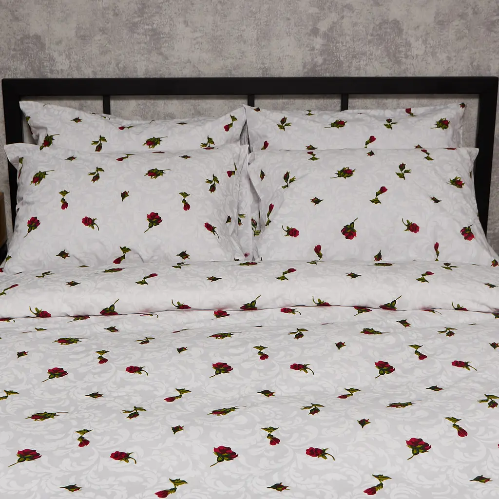 Комплект постільної білизни Moon&Star Бязь Gold Люкс Romantic Rose Полуторний 143х210 наволочки 4х70х70 - фото 3