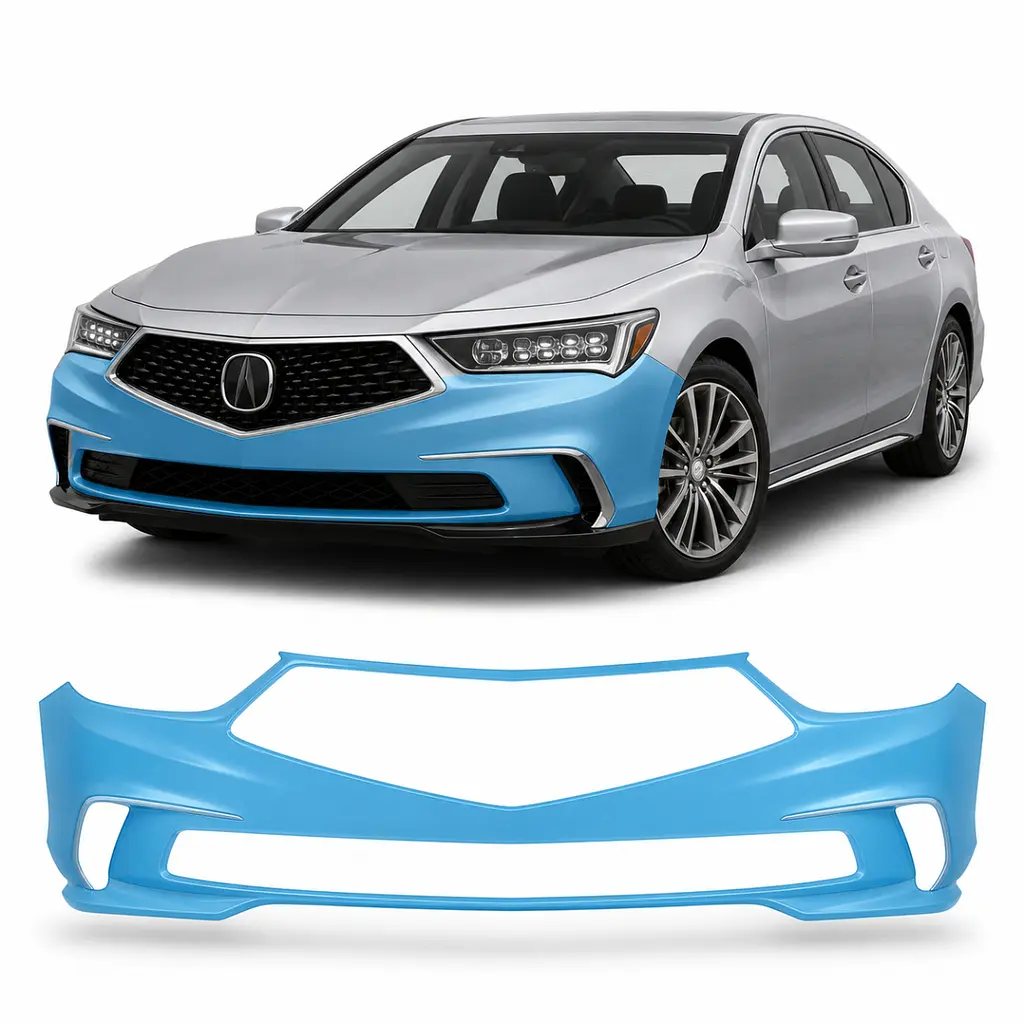 Антигравійна захисна бронеплівка за лекалами для Acura RLX I facelift 2018-2020 - передній бампер
