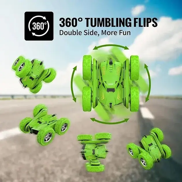 Автомобіль SGILE RC Stunt Car Toys з дистанційним керуванням двостороннім обертанням - фото 6