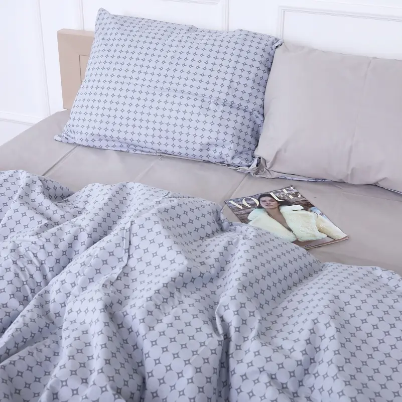 Простирадло MirSon Бязь 17-4779 Orleans 220x240 см сіре (2200008966041) - фото 3