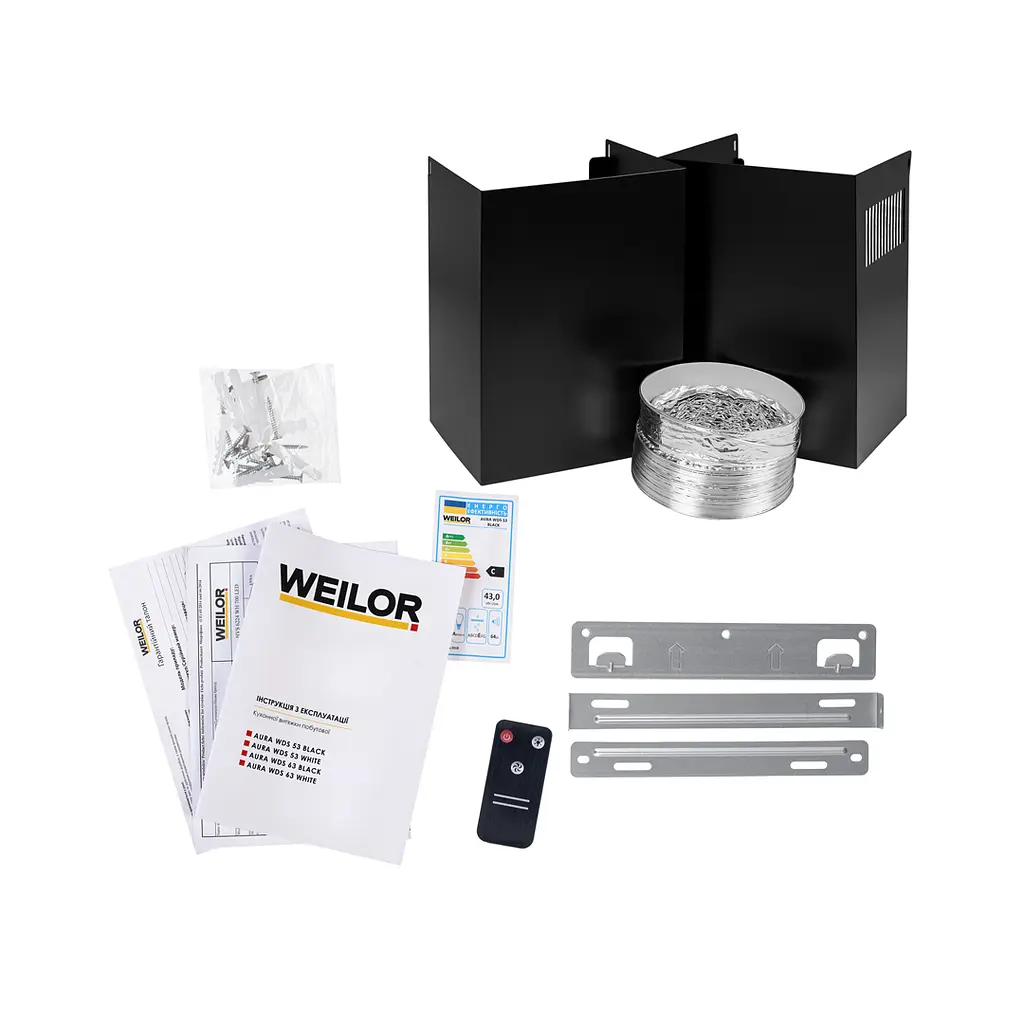 Витяжка декоративна похила WEILOR AURA WDS 53 BLACK - фото 12