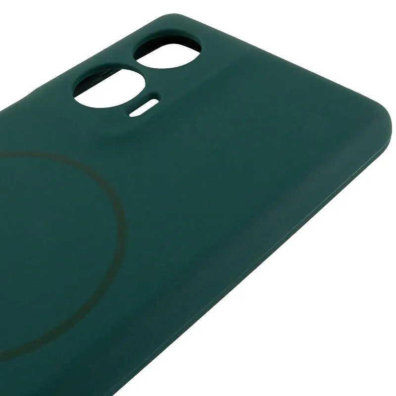 Чохол Silicone Cover Lakshmi Full Camera (AA) with Magnetic Fit для Motorola Edge 50 Fusion Зелений / Dark green - фото 4
