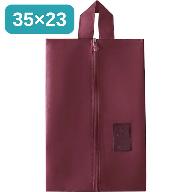 Практична дорожня сумка для взуття 35×23 см, портативна, пилозахисна, червоного кольору KT9002014 - фото 2