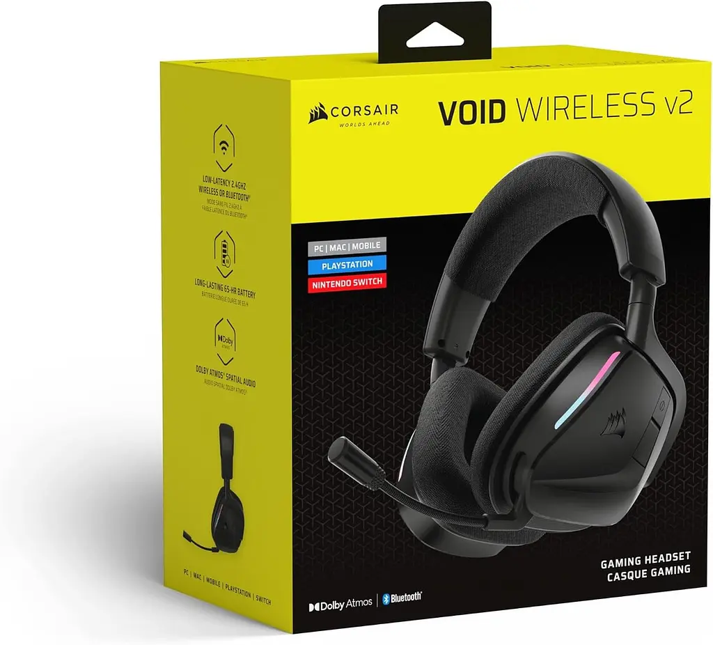 Навушники ігрові бездротові Corsair VOID WIRELESS v2 (CA-9011379) чорні - фото 4
