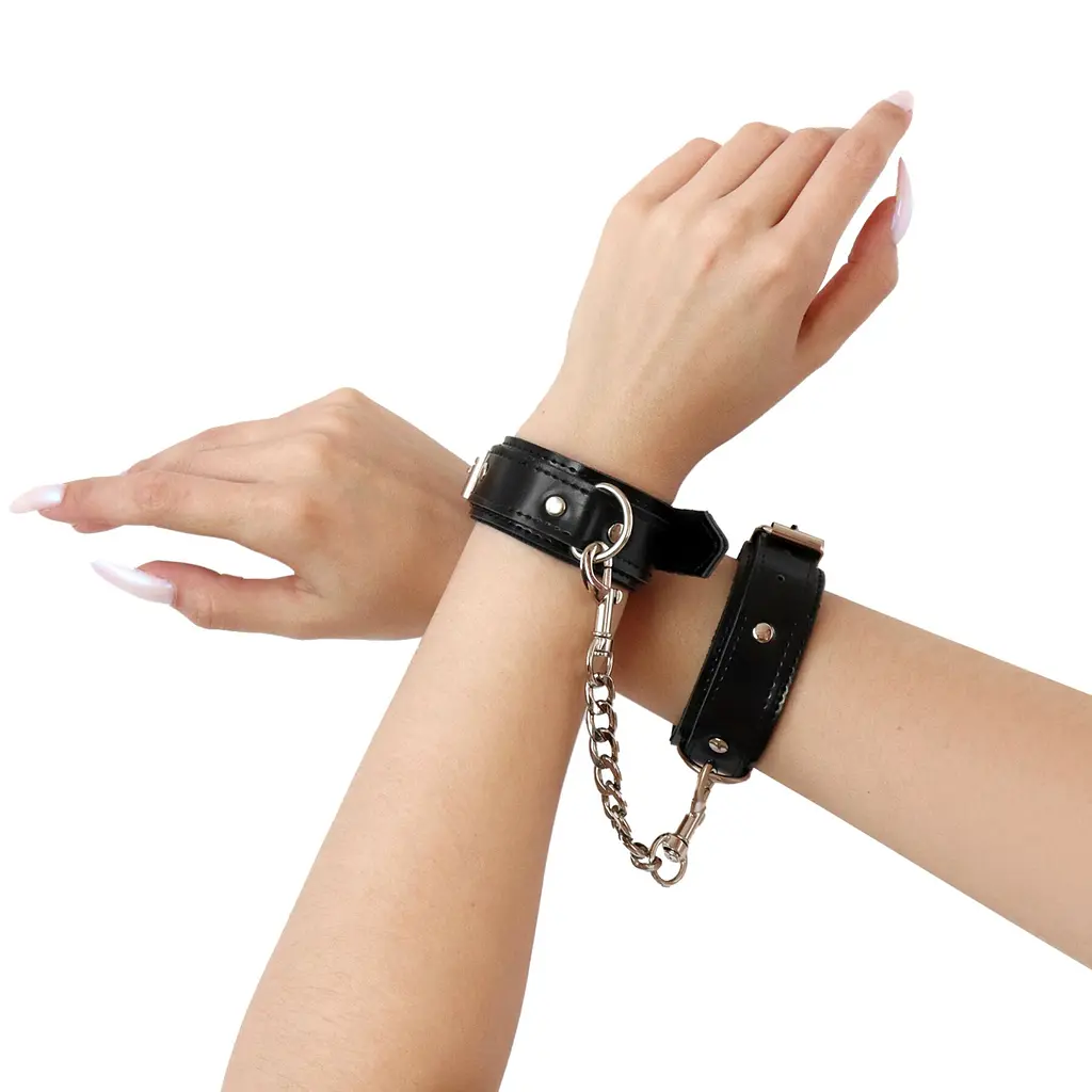 Наручники з екошкіри Art of Sex - Handcuffs Emoji, колір чорний Art of Sex SO9976 99822 - фото 5