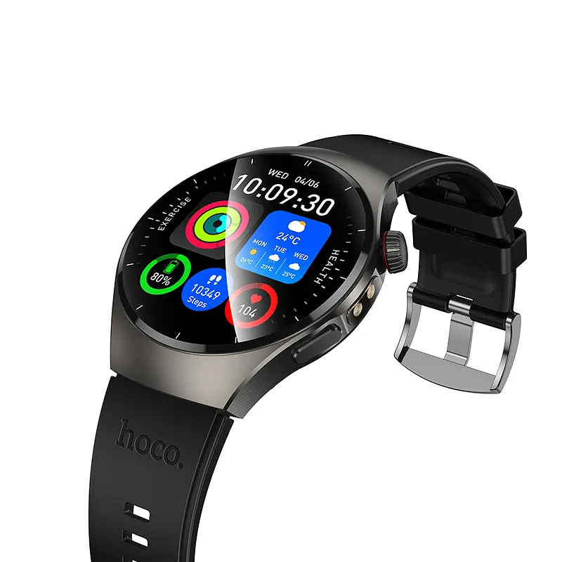 Смарт-годинник HOCO Y40 38mm. 315 mAh. IP68 Smart watch(call version) Black - фото 5