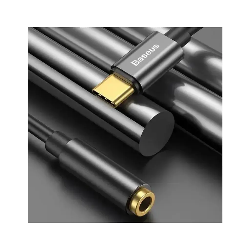 Перехідник USB-C M to 3.5mm F 0.1m black Baseus (CATL54-01) - фото 7