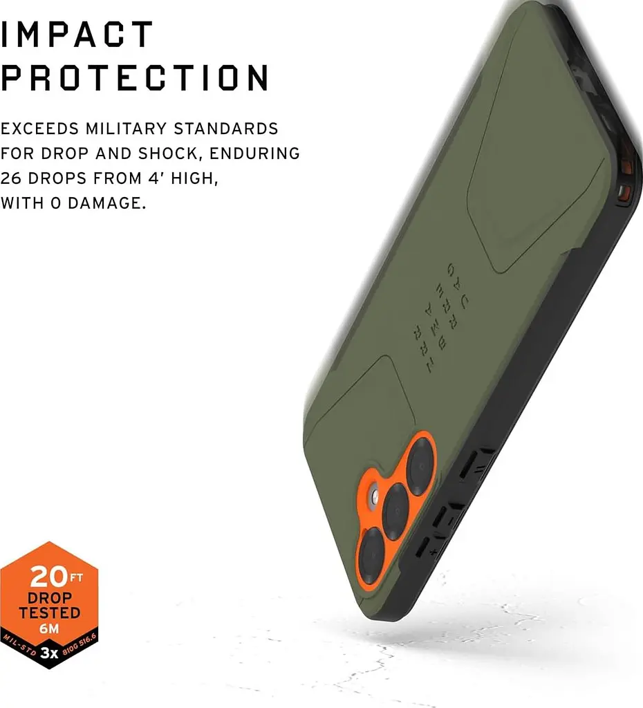 Чохол протиударний UAG Civilian MagSafe для Samsung Galaxy S25 Plus (S936) Olive 214474117297 - фото 10