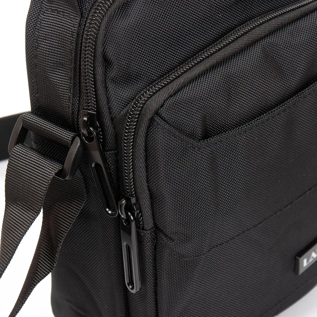 Сумка через плече Lanpad чоловіча Чорна (LAN3730 black) - фото 4