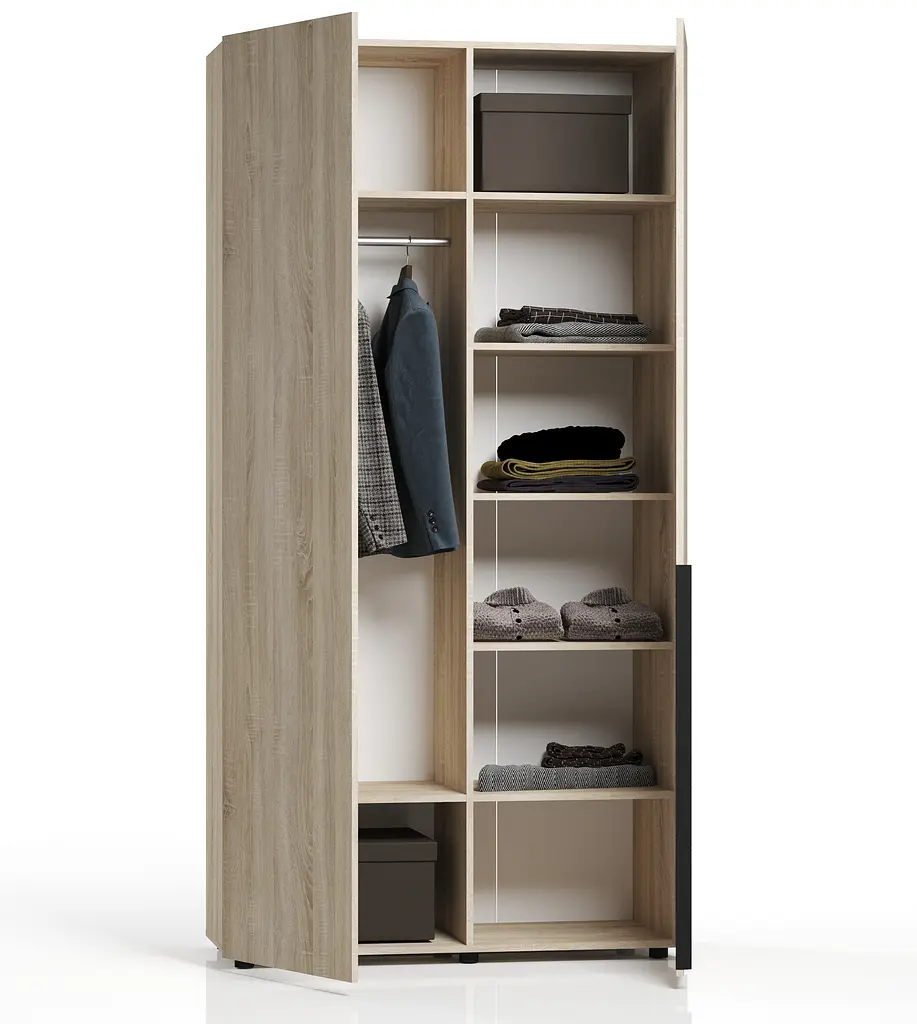 Шкаф для одежды Лира 120 2-х дверная Orange-Line 1200х500х2400 Дуб сонома - фото 2