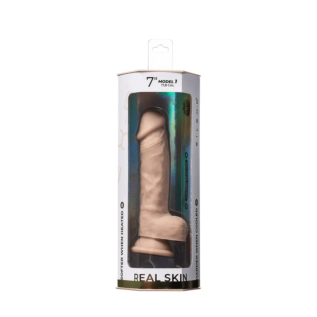 Фаллоимитатор Silexd Real Skin Model 1 Size 7" 17.8 см телесный - фото 6