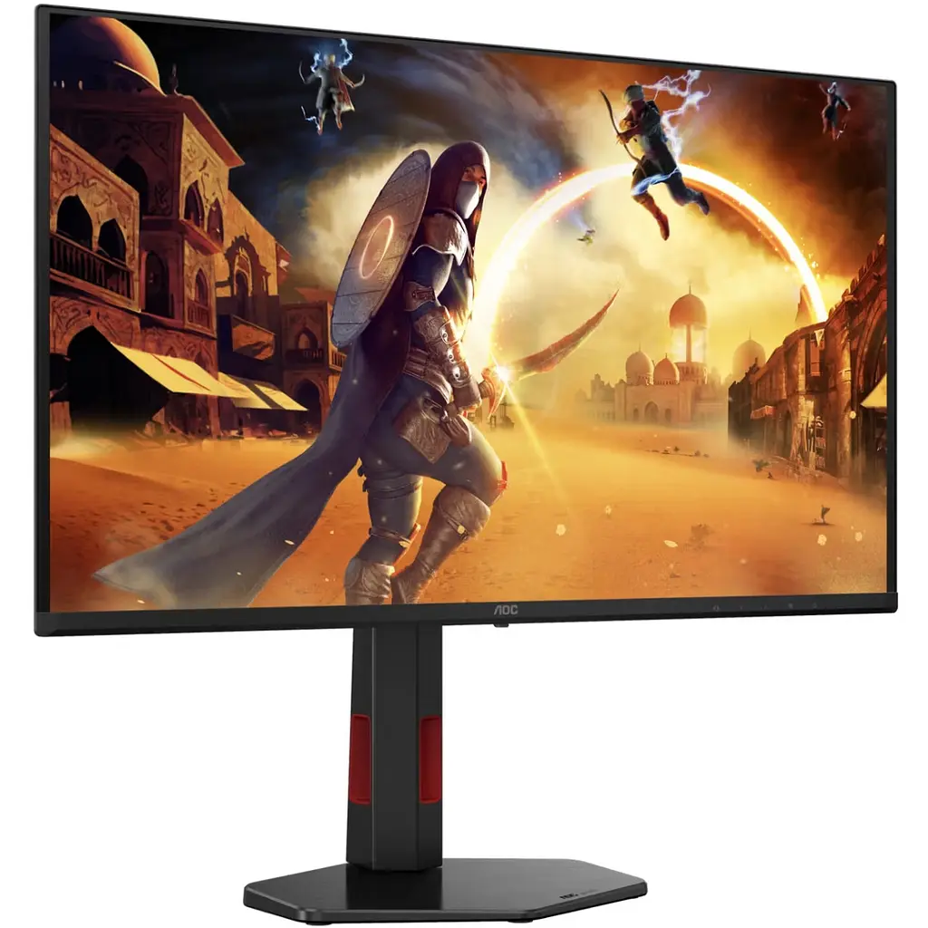 Монітор TFT 26.5 AOC Q27G4SDR, QD-OLED, 360Hz, 0,3ms, 2xHDMI, DP, USB-hub, HAS, Pivot, чорно-червоний - фото 2