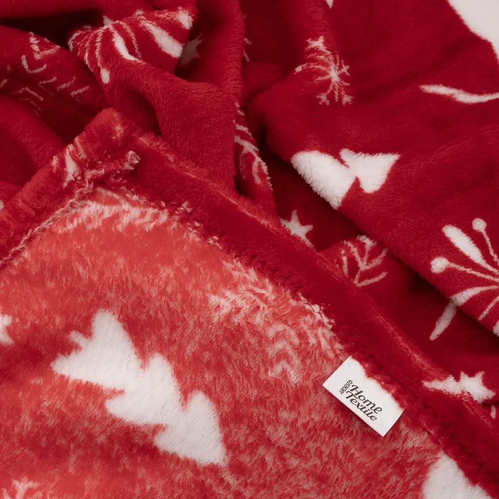 Плед ARDESTO Christmas Flannel 160х200см, 100% поліестер, олені, червоний (ART0126PB) - фото 4