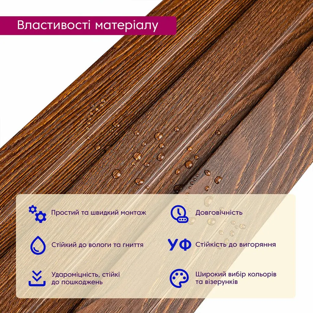 Рейка декоративна Sticker Wall WPC стінова 200х11х2900мм SW-00003009 - фото 4