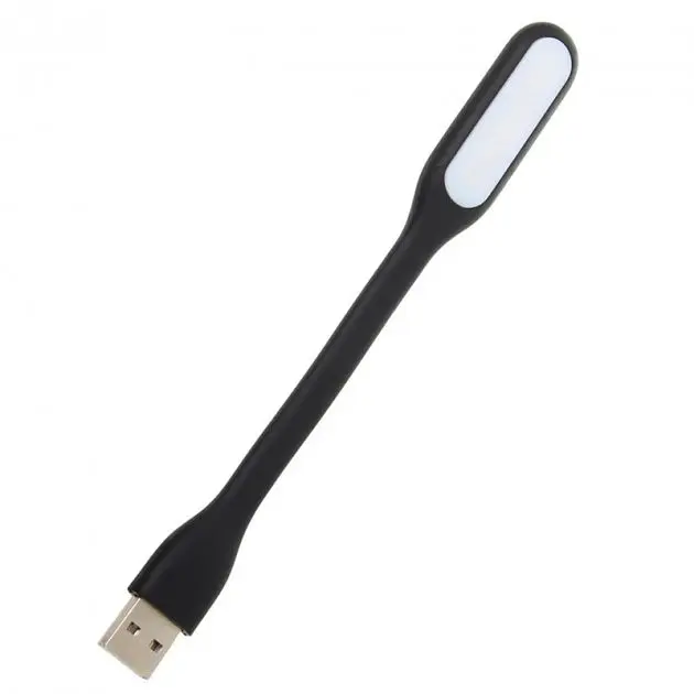 Світильник USB гнучка лампа для ноутбука повербанка 17см UKC чорний - фото 3