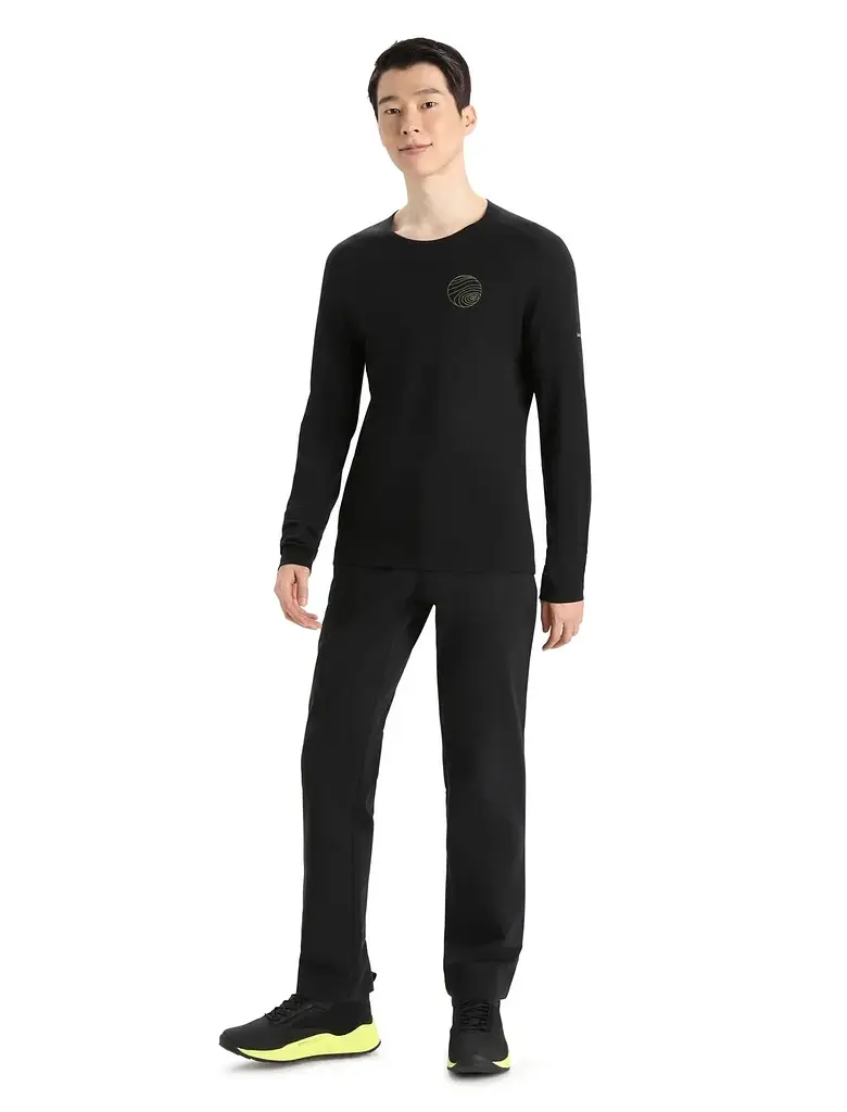 Термокофта Icebreaker 200 Oasis LS Crewe Alps 3D Men Black L (1052-IB0 A56 KG001 L) - фото 4