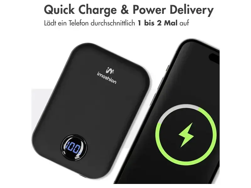 Зовнішній акумулятор (Power Bank) Imoshion MagSafe 10000mAh Black (8720922101075) - фото 5