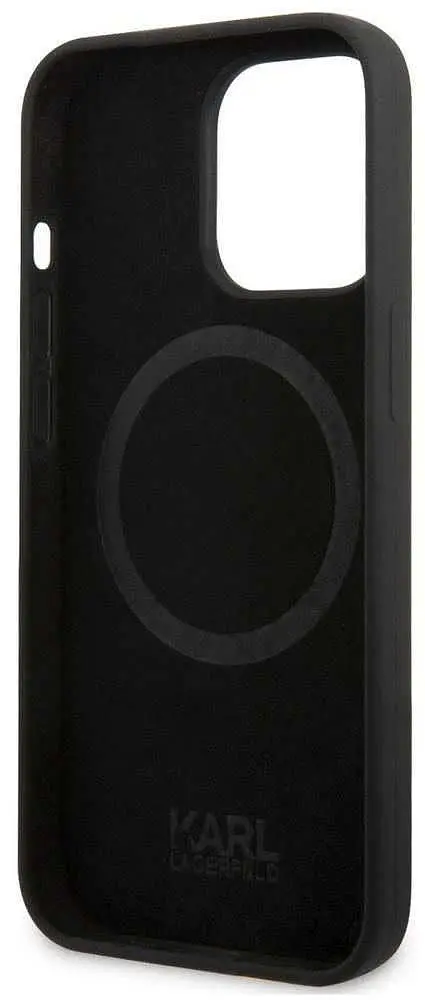 Чехол Karl Lagerfeld MagSafe Liquid SilicOne Karl and Choupette для iPhOne 14 Pro Max Black - фото 5